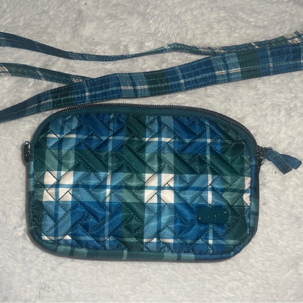 Lug Coupe Crossbody, Belt Bag - Flannel Plaid Navy